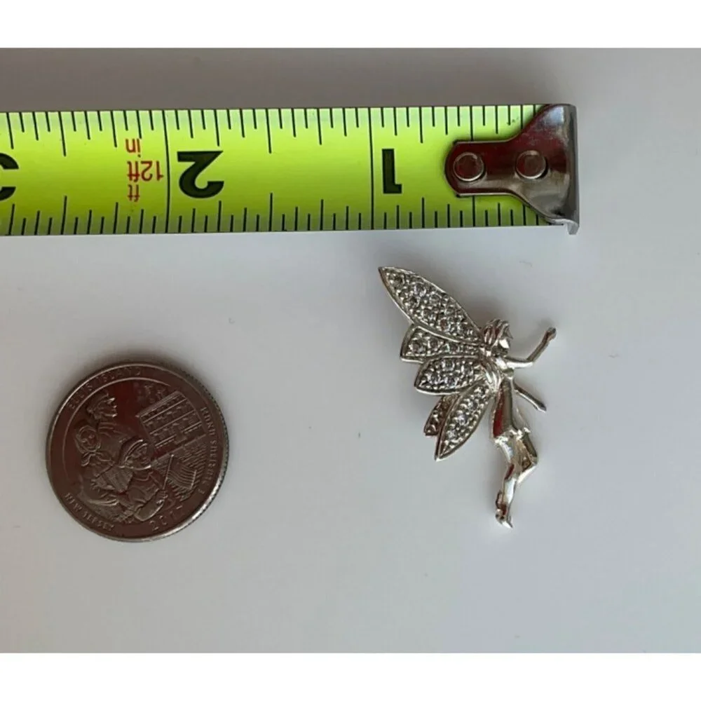 New no tags Fairy Pendant sterling silver .925 handcrafted Artisan Made - Picture 3 of 6